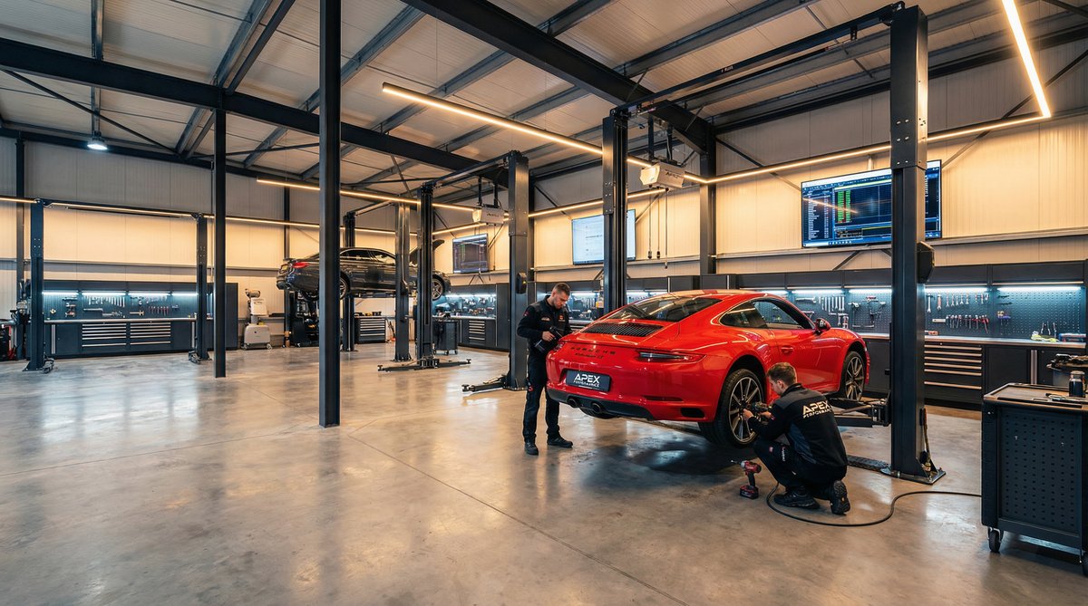 萝莉岛汽车改装中心实景